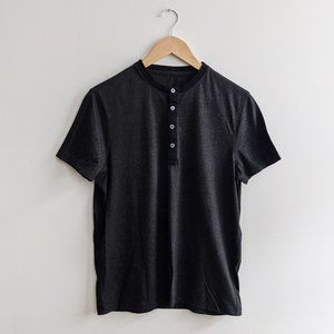 Michael Kors Charcoal Henley T-shirt Size Small